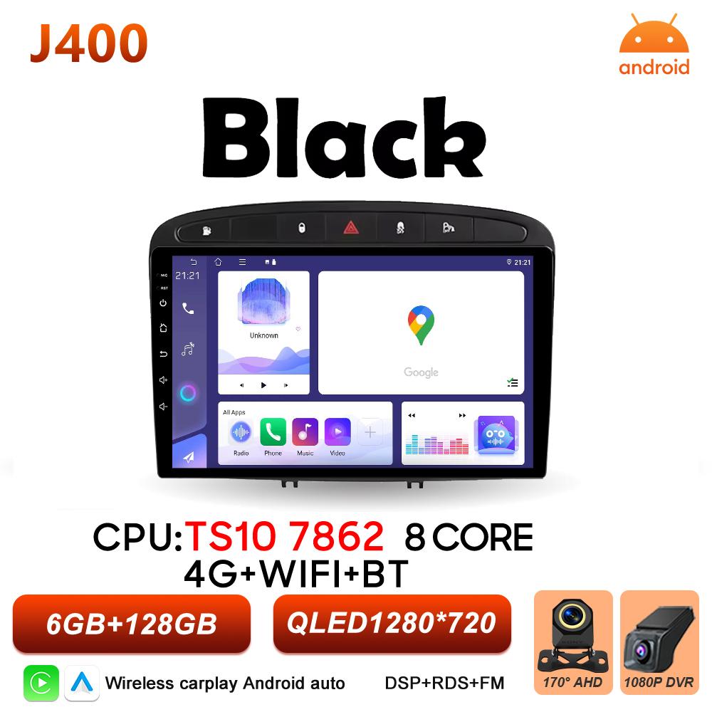 Android 16 Carplay For Peugeot 308 308SW 408 2007 2008 2009 2010 2011 - 2020 Multimedia Player Bluetooth DVD 2k Touch Screen 5G
