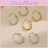 Minimalist Stainless Steel Geometric Hoop Earrings For Women With 18k Gold Plating