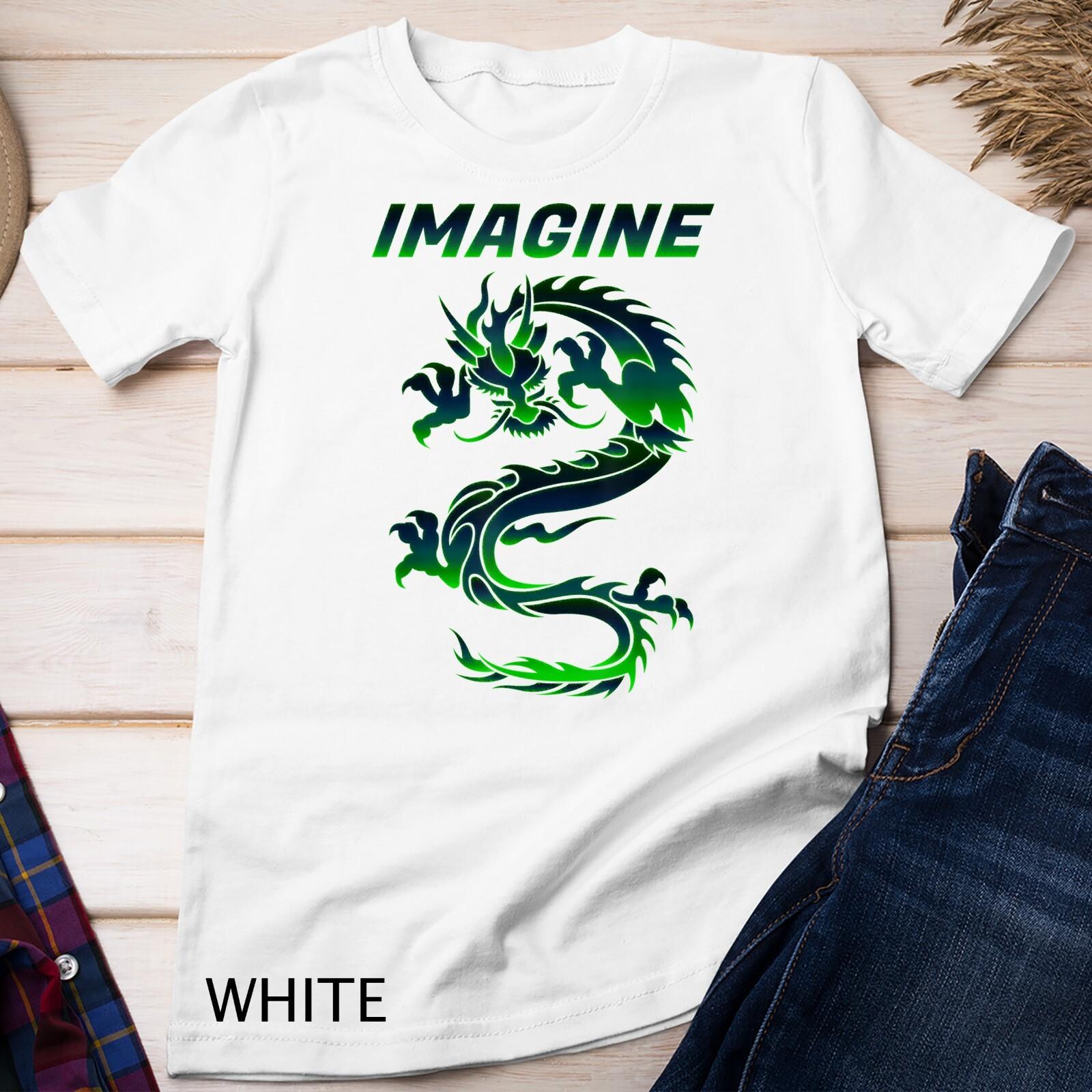 Imagine Fantasy Dragon Tattoo Style TShirt Unisex T-Shirt Mens Womens Tees Top 3XL