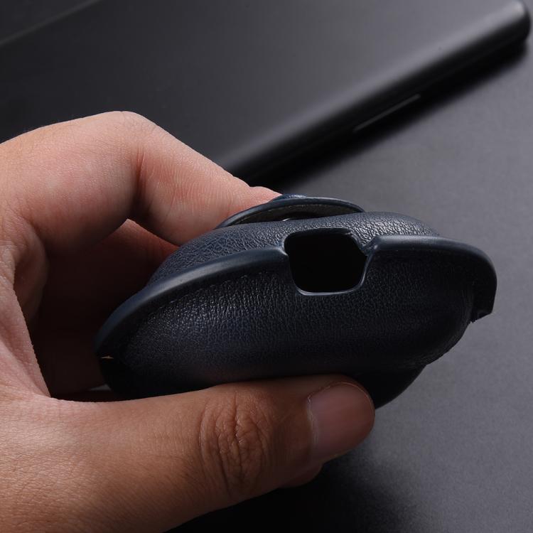 Business‑Style PU Leather Earbuds Case with Hook for Huawei FreeClip 2, Shockproof Protective Cover