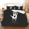 Halloween King Queen Duvet Cover Horror Blood Hand Bedding Set For Teens Scary Red Blood Stains 2/3pcs Polyester Quilt Cover