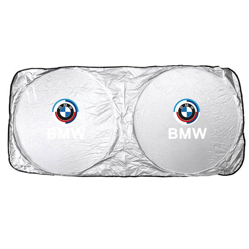 DKHN5 Car Windshield Sunshade Foldable UV Block Heat Shield Protector For BMW X1 X2 X3 X5 X4 X6 X7 G30 G20 G32 G11 G12 F40 F30 Sticker
