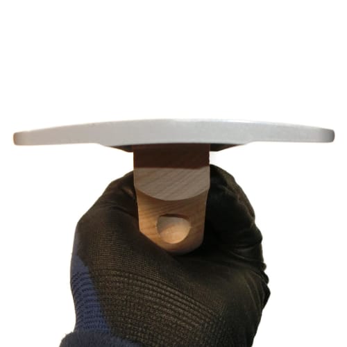 Domaya Supervised Concrete Trowel, Magnesium Float, for Concrete Finishing, Professional Use, U-Style (457mm x 89mm, Wood Handle)