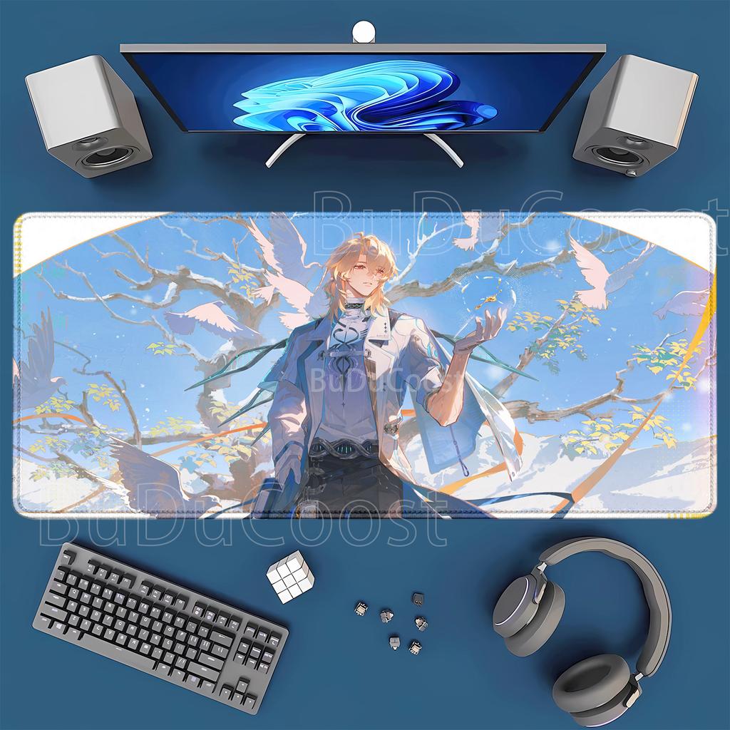 Wuthering Waves LuukHerssen Mousepad overlock offices Gaming keyboard Mouse Pad Anime Rubber HD Printing xmm XXL Desk Mat