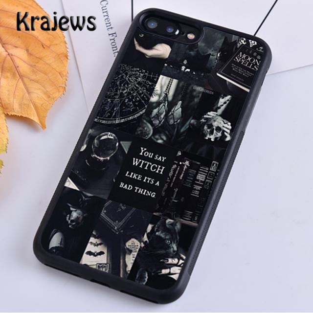 Krajews Hexe Hexerei Weiche Telefon Fall Abdeckung Für iPhone 14 5 SE 6s 7 8 plus X XR XS 11 12 13 pro max Samsung S21 S22ultra Plus