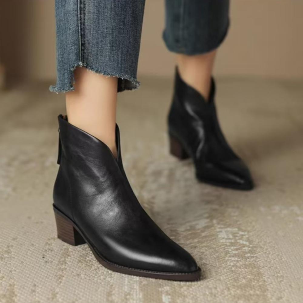 Ankle Boots for Women 2025 New Autumn Pointed Toe Womens Boots Retro Short Boots Women Shoes Winter Retro Chelsea Boot