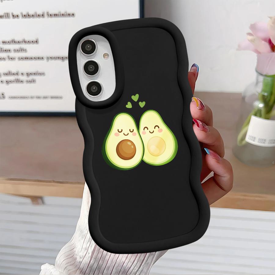 Zelené pouzdro na avokádo pro Samsung Galaxy A14 A21s A16 A15 A13 A11 A52 A12 Měkký kryt na telefon A04 A22 A03 A06 A05 A33 A53 A23