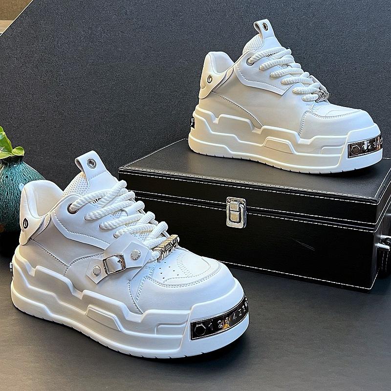 22. Explosive retro design thick-soled heightening board shoes can be worn in all seasons of the new high-end leisure sub