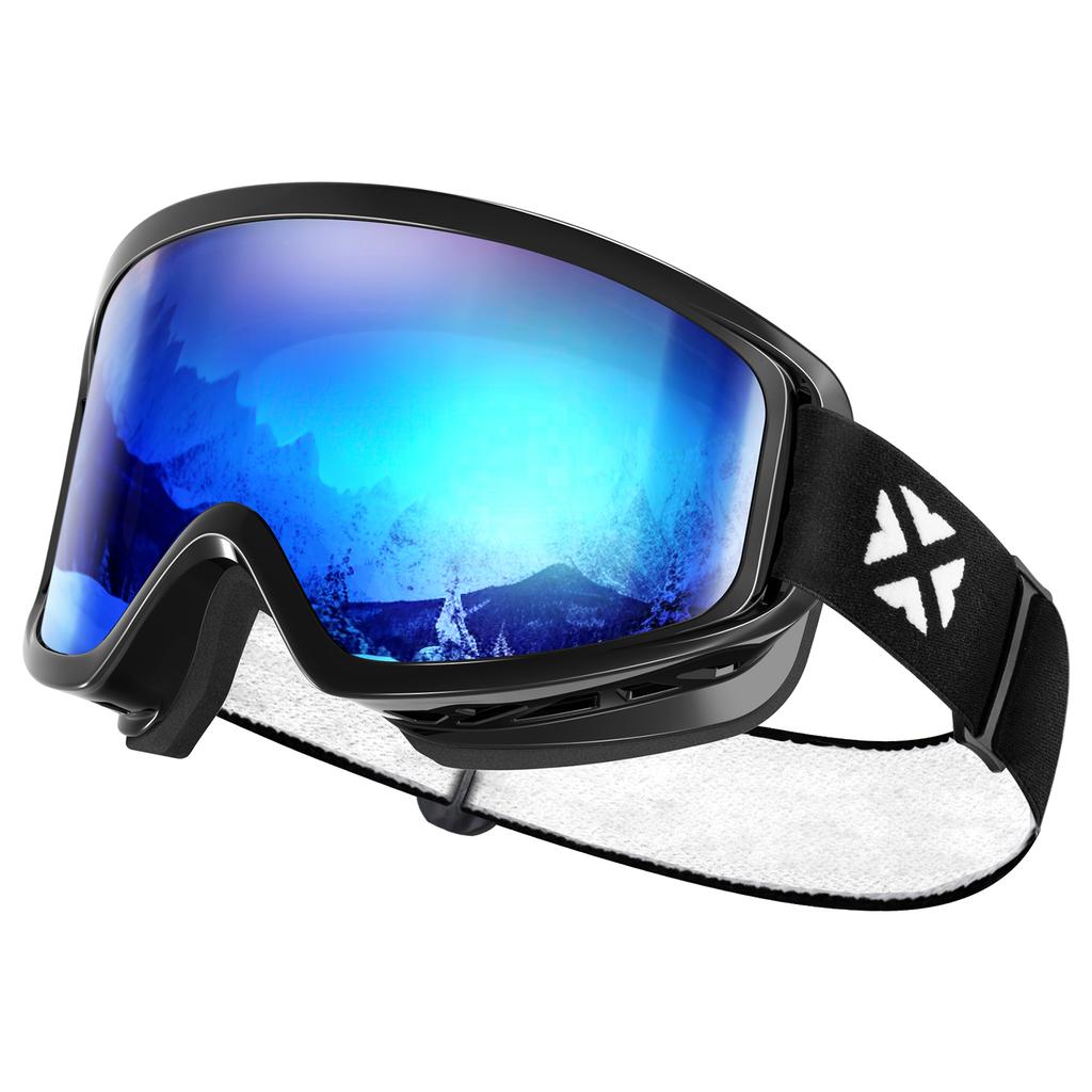 MAXJULI Ski Goggles OTG Snowboard Goggles for Men Women Youth 100% UV Protection Snow Sports M7
