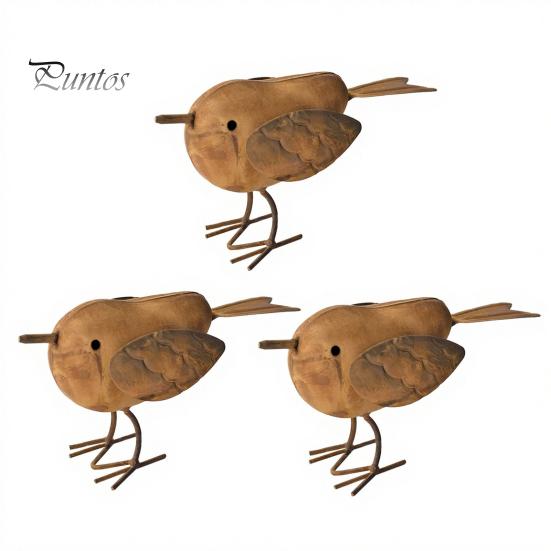Decorative Bird Sculptures for Bedroom Rustic Metal Birds Decoration, Outdoor Garden Statue Ornaments, Unique Statues Birthday Gifts Distressed
