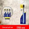 Frog Charcoal Toothbrush Set: Soft Bristles for Gum Protection, Interdental Cleaning & Stain Removal