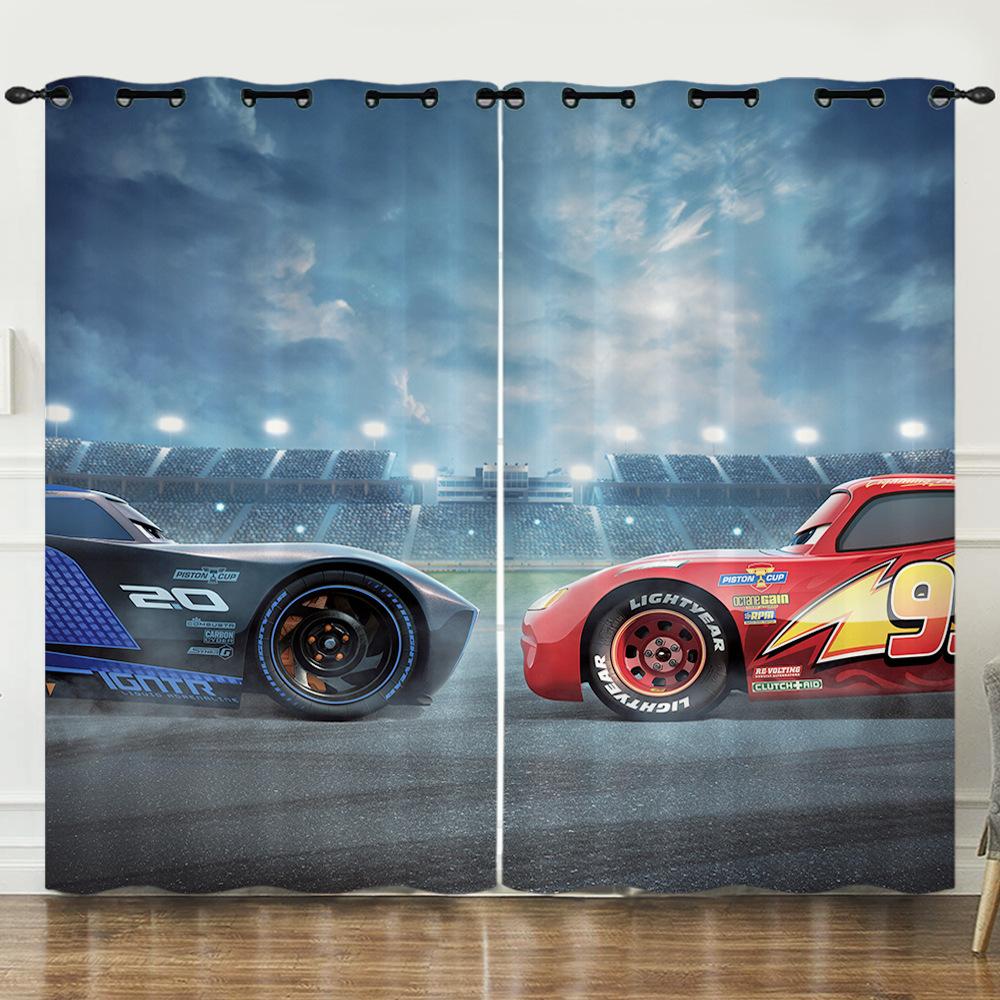 Curtain Race Racing 3D Digital Printing Blackout Curtain Punching