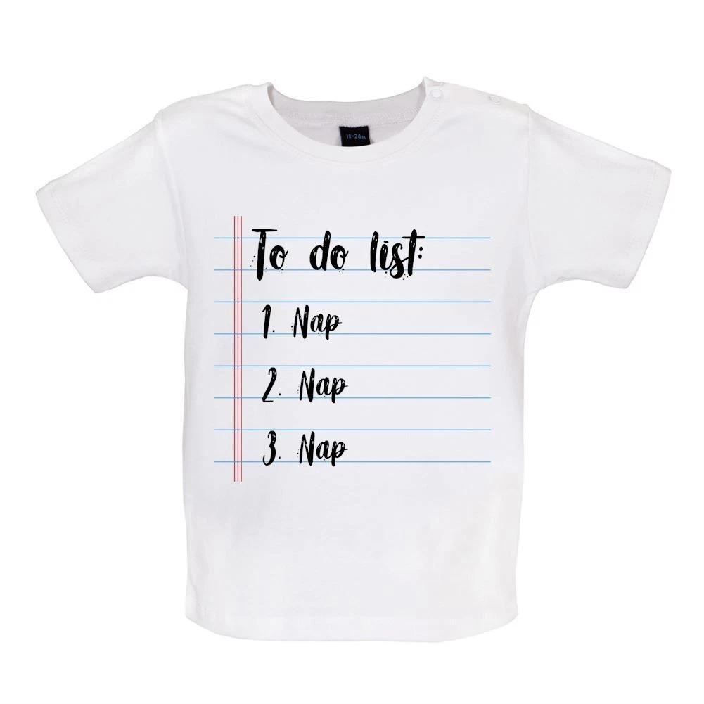 

To Do List Flor -Baby Kids Boys Girls Unisex T-Shirt / Romper Tees Top- Sleep Funny Baby Newborn Gift 140