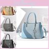Modische Damen-Umhängetasche Stilvolles Farbblock-Design Mittlere Größe PU-Handtasche
