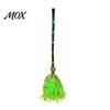 Kids Adult Cosplay Halloween Witch Broom with Green LED Light, Glowing Wizard Easy Assembly Tool Broomstick, Costume Prop for Themed Parties,