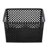 Large Decorative Storage Basket 2 Pack with Cut-Out Handles Organizing Household Items Durable Mesh Design Easy Viewing and
