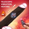 Kanonenmaschine Heiz-Dildo Kabellos Teleskopisch Schwingend Elektrischer Dildo Weiblich Silikon Orgasmus-Vibrator Masturbator