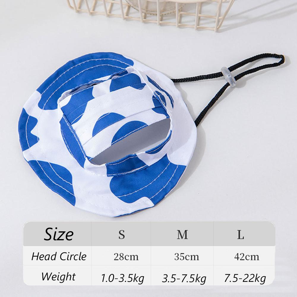 Cute Print Dog Hat for Small Medium Dogs Adjustable Pet Cap Puppy Pug Corgi Dachshund Hats Mascotas Perros Accessories