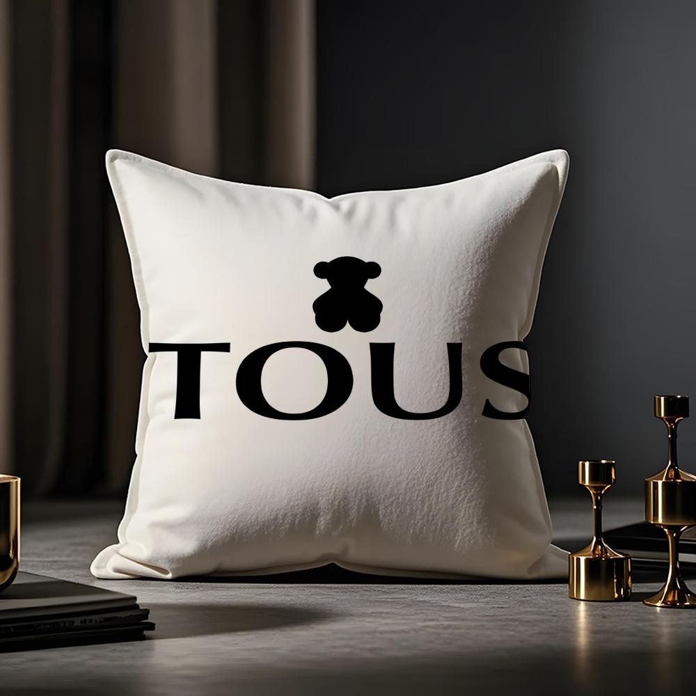 CRAFTED WITLOVE T-touS-sanime Cushion Cover Anti-dustmite Pillowcase Invisible Zipper Silky Short Plush Sofa Cushion Cover