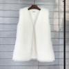 European and American imitation fox fur vest winter medium and long warm women's clothing fluffy vest jacket