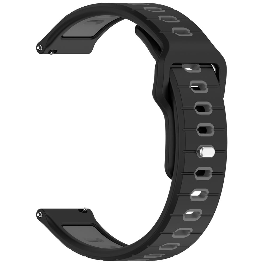 20MM 22MM Silikonový řemínek pro Garmin forerunner 245 645 255 265 Vodorovný pruh Reverzní Dvoubarevný Řemínek k hodinkám Prodyšný Wr