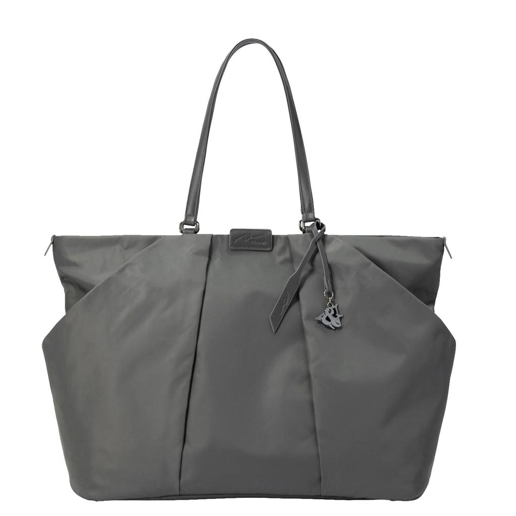 W&.DayNight Women's Tote Bag, Lightweight, Large Capacity, Fits B4 Size 15.6-inch PCs, Includes PC Case, SUQQU 15185, Dark Gray