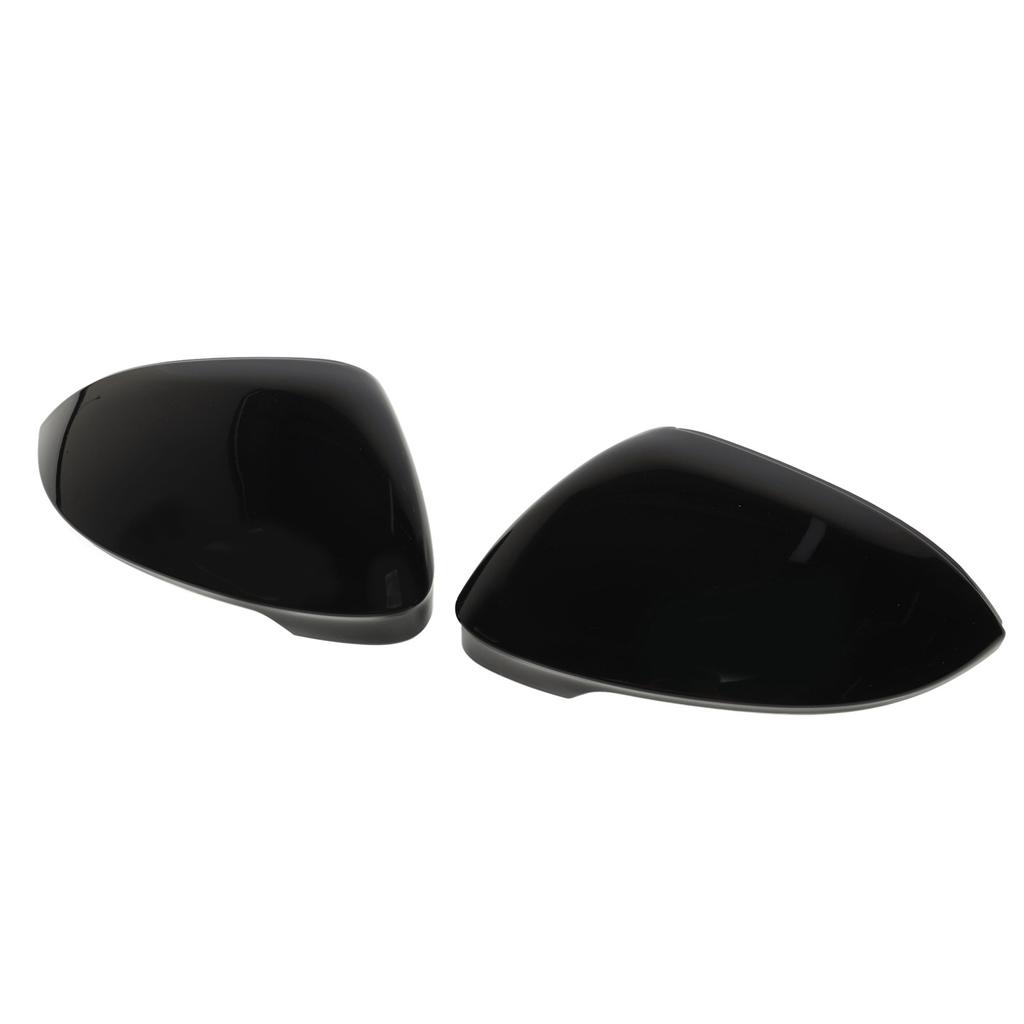 2PCS Rearview Mirror Cover Bright Black Smooth Texture Door Side Mirror Cap Housing Fit For ID3 Mk8 2020+