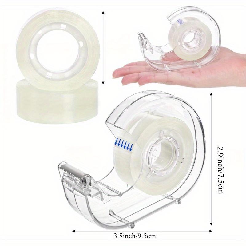 Transparent Tape and Dispenser, Refillable Tape Dispenser, Office Tape Rolls, Transparent Tape Gift Wrapping, Craft, School