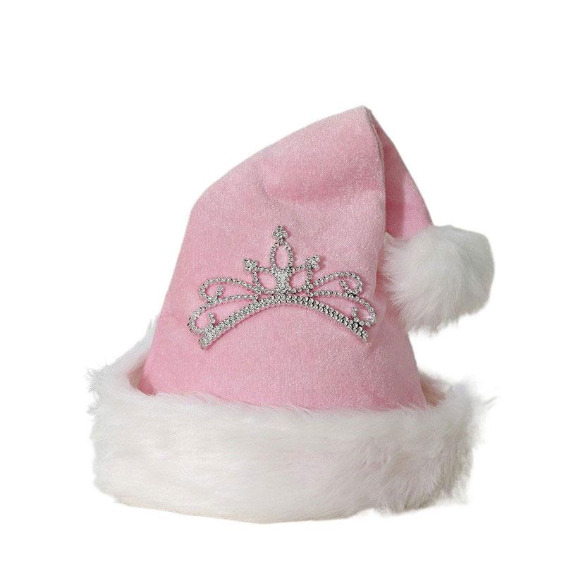 1pc Sequin Kids with Long Fluffy Solid Color Glitter For Adult Santa Claus Hat