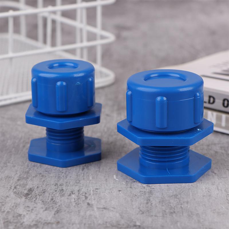 1Pc Aquarium Fish Tank Water Level Plug Manual Drain Connector Inlet Outlet Joint End Cap Irrigation Water Tank Tube Adapter