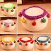 Necklace Adjustable Abrasion Resistance with Bells Woven Rope Pet Collar for Dods