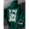 Men's Autumn and Winter Fashionable Printed Hooded Sweatshirt with Letter Patterns Printed on Both Sides, Casual Hooded Sweatshirt