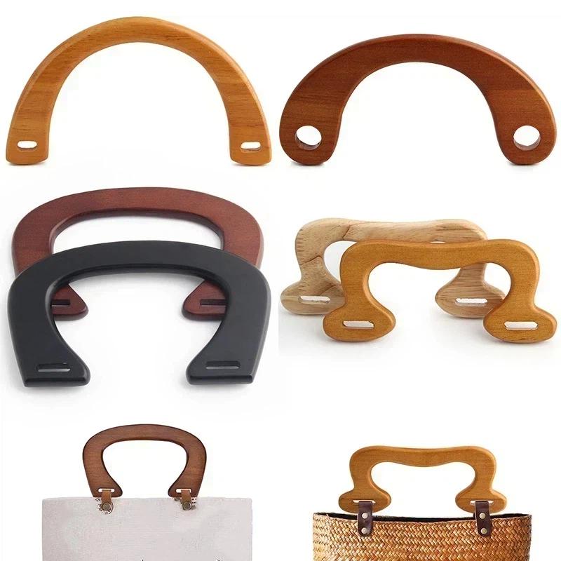 Leichter Bogen-Taschenhenkel aus Naturholz 1 Stück Ersatzzubehör für handgefertigte Häkel-Stricktaschen Geldbörsenherstellung Bastelbedarf