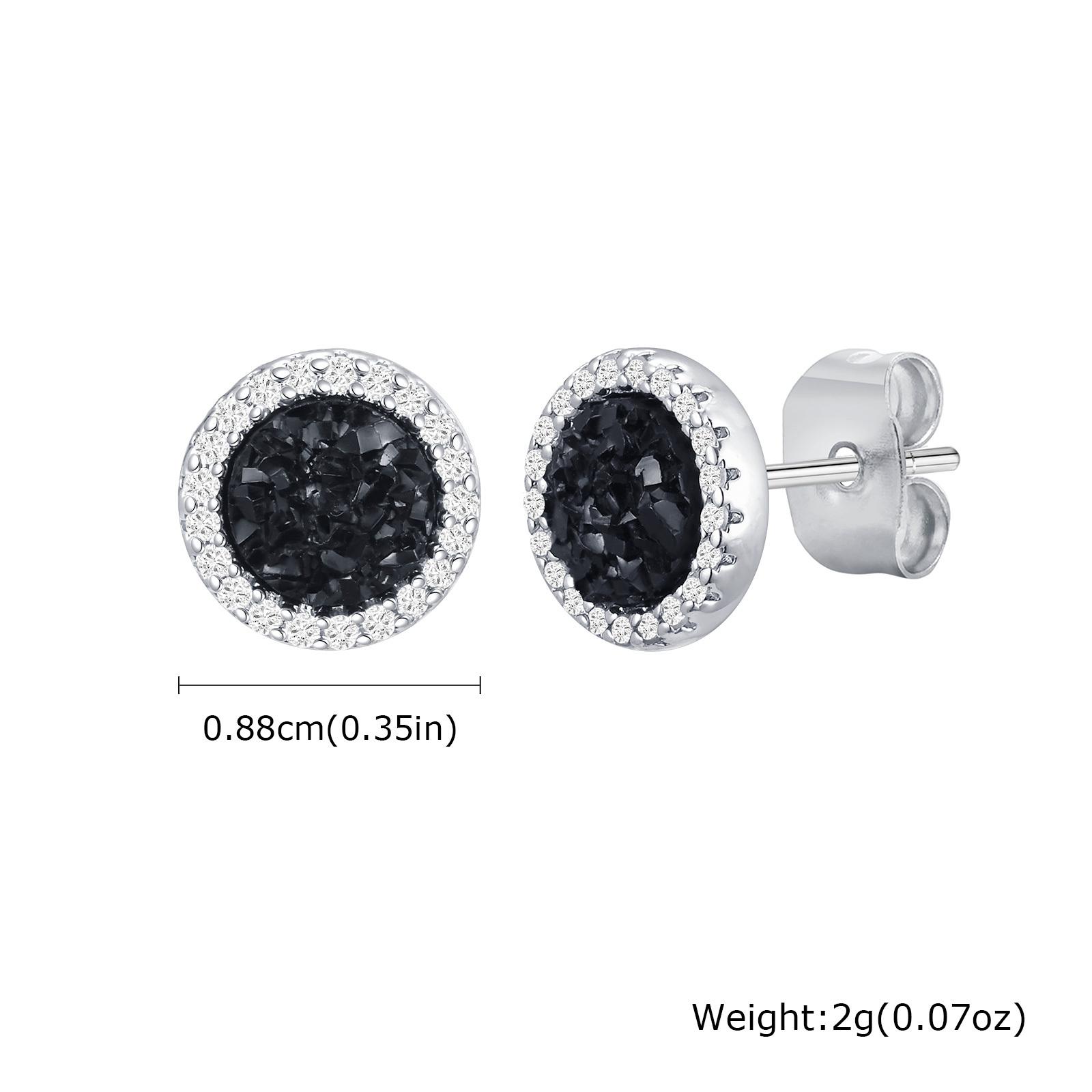 

Shattered Zircon Stud Earrings for Men Boys,Anti Allergy Round Small Stainless Steel Earrings,Minimalist Zircon Gifts