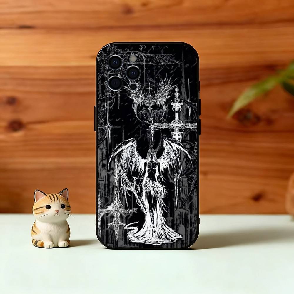 

G-Gothic Cyber Sigil Phone Case For iPhone 17,16,15,14,13,12,11 Plus,Pro Max,XS,Soft Silicone Black Cover iPhone13PROMAX