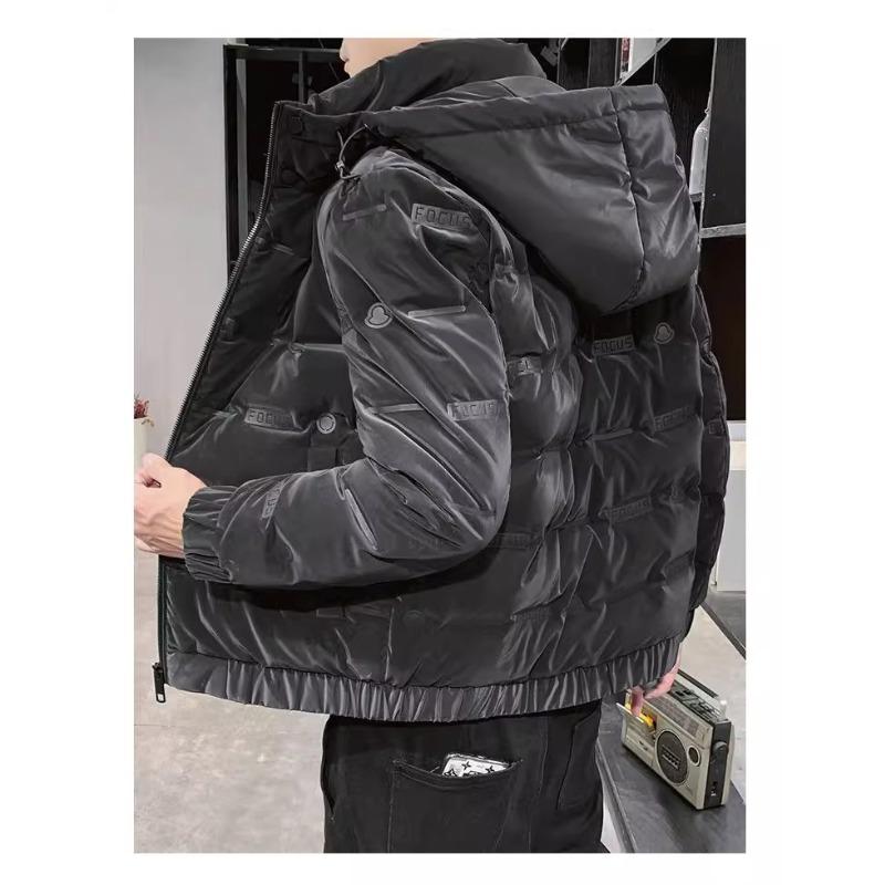 2025 New Men's Hooded Down Jacket Fashionable Korean Winter Cold Protection and Warm Plus Size Jacket Men's Cotton Jacket