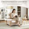 A Comfortable Armchair Made of Corduroy – a Fold-out Sofa Bed with Wooden Legs, Ideal for Small Apartments and Bedrooms (Khaki-colored Corduroy)