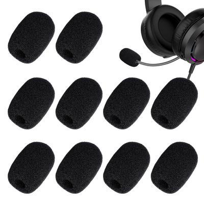 Microphone Sponge 4 Professional Compatible with Small Diameter Dustproof Protective Cover for Headset Black Replacement Parts Inner Diameter