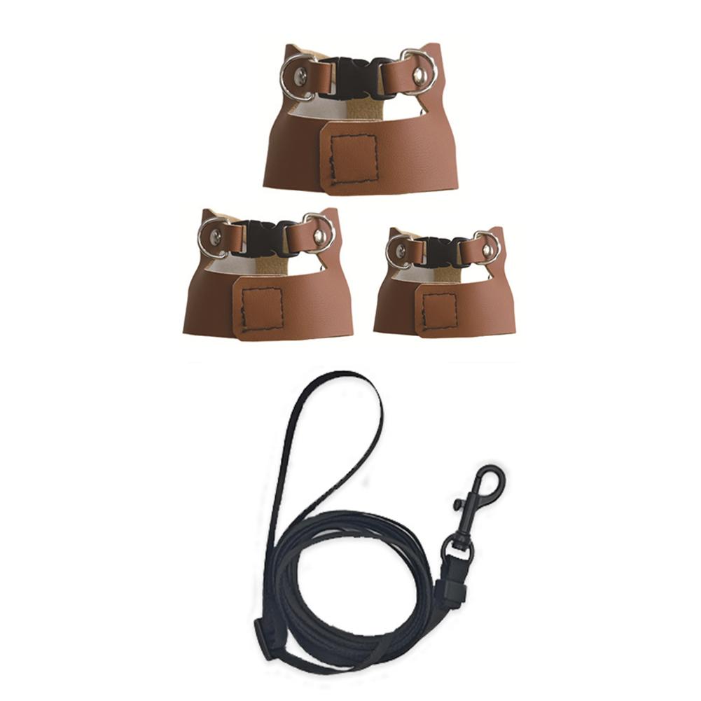 3Pcs Split Lizard Leash Breathable Adjustable Reptile Harness Traction Rope Pet Leash for Bearded Dragon Chameleon Squirrel
