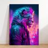 Punk Neon Light Future Animals Cat Dog Lion Panda Horse Poster Nordic Wall Art Print Canvas Painting Pictures Living Room Decor