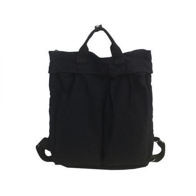 

ins Lazy wind canvas literary backpack female, Korean version fashion student schoolbag leisure travel backpack large capacity чорний