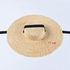 USPOP New French Style Vintage Shallow Crown Straw Hats Women Straw Sun Hats Long Ribbon Natural Wheat Straw Beach Hat