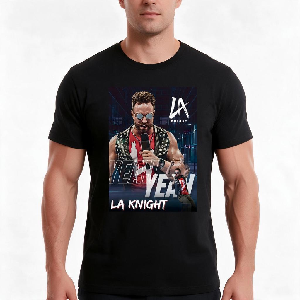 Lá Knight Tshirt Summer Casual Cotton Tee Oversized Streetwear Tops Vintage Graphic Print Loose Fit Short Sleeve