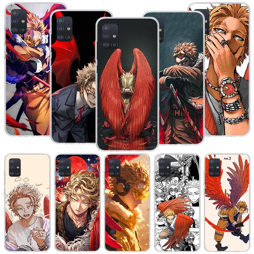 Hawks MHA My Hero A-Academy Phone Case For Samsung Galaxy A52 A32 A22 A12 A02S A50S A30S A51 A31 AA71 Note 20 Ultra 10 S10 Plus