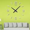 3D Acrylic Wall Clock with Luminous Stickers for Living Room TV Background - Creative Decorative Clock