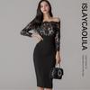 ISLAYCAOLILA Cabaret Mini Club Party Tight Midi Long Pencil CS8 Hella Dress, Dress, Dress, Dress, Dress, See-through, Off-the-Shoulder Lace, Sheer,