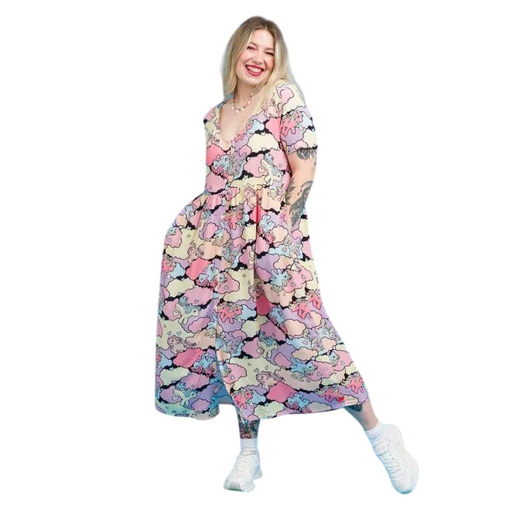 my little pony Womens/Ladies Clouds V Neck Midi Dress