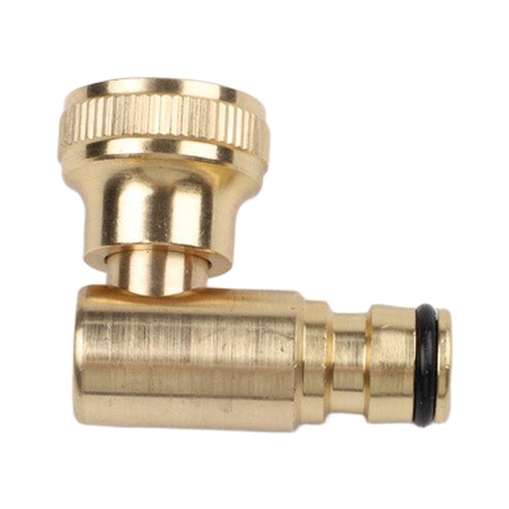 Brass Hose Reel Swivel Elbow Quick Connector, 3/4 for bsp Female, Designed for Long lasting Performance Gold