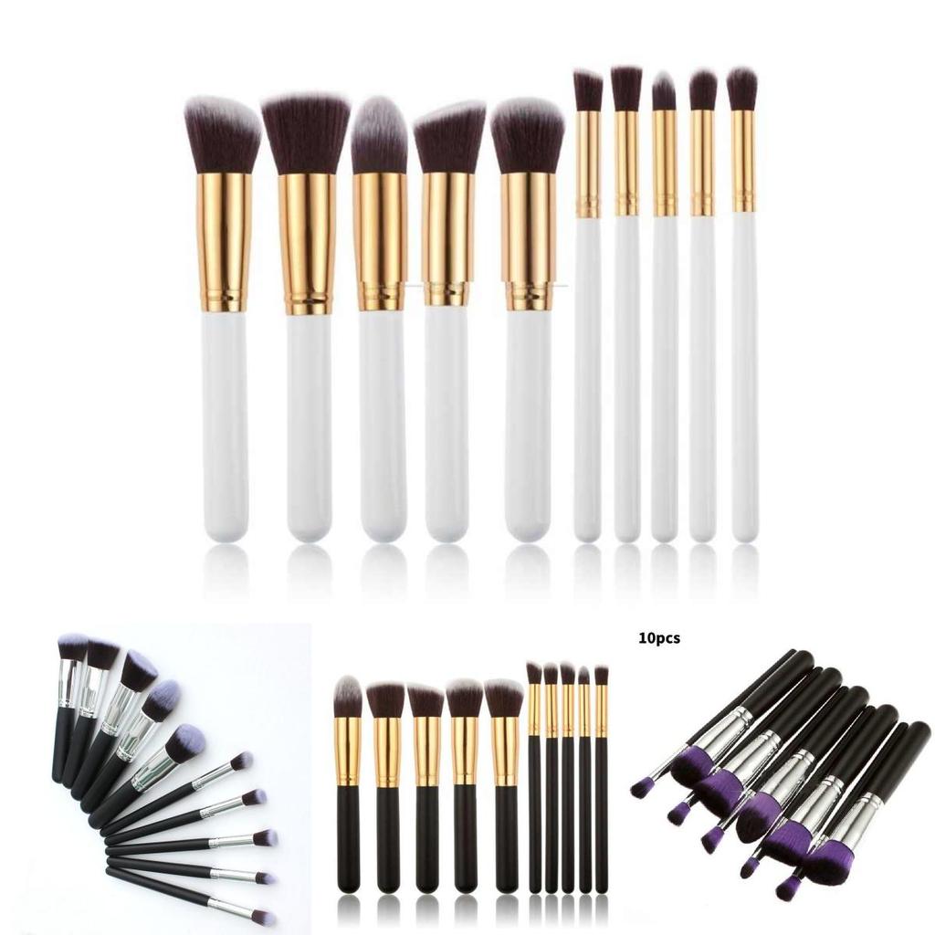 Make-up-Pinselset mit Kunstfasern und Holzgriffen für professionelle Frauen