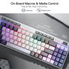 Redragon K655 Wired Mechanical Gaming Keyboard 78 Keys Hot Swap Mechanical Keyboard with Aluminum Cover Board Upgraded Socket and Onboard Keys Quiet
